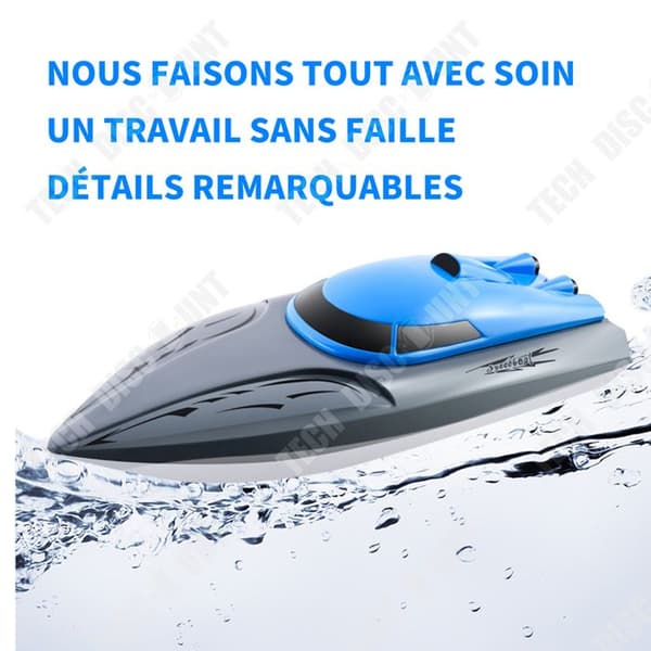 TD Remote Control Boat 2.4G Blue Boat Laddningsbar Radiostyrd Båt Long Range Remote Control Båt Barn Sommarvattenleksaker