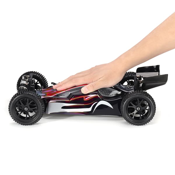 1/10 RC-bil, 75 km/h hög hastighet, 4-kanals kontroll,svart