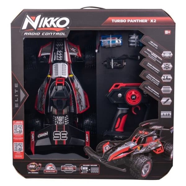 Nikko - RC-bil Turbo panther X2 röd - BUKI FRANCE