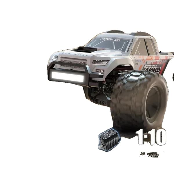 Monster Truck RC, Hög hastighet 80 km/h, Hållbar konstruktion,V2 Vit