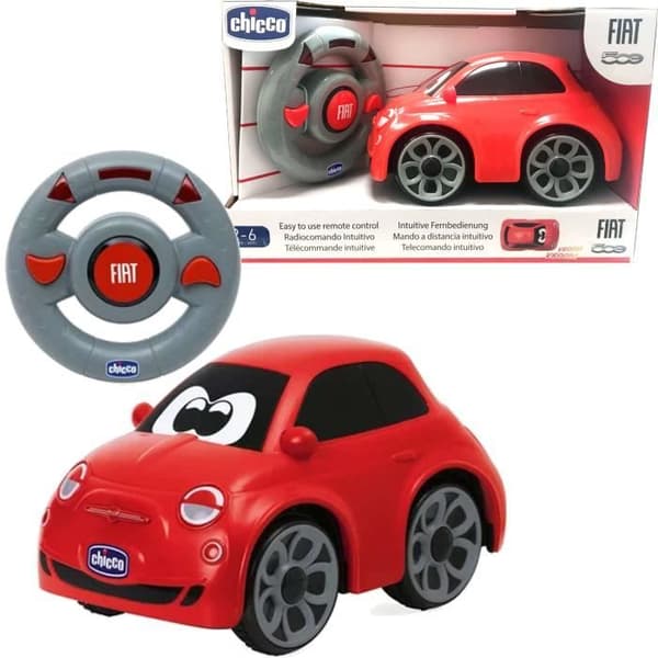 Radiostyrd leksak - CHICCO - Fiat 500 - Röd - Interiör - Unisex