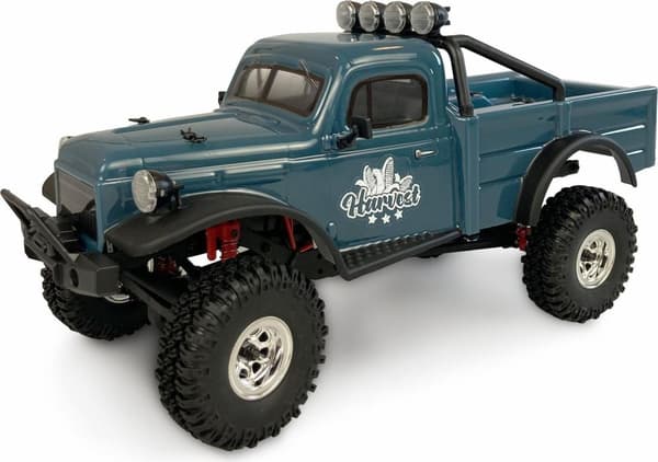 Amewi 22523 AMXRock AM18 Scale Crawler Harvest 1:18 RTR inklusive fjernbetjening, batteri og ladekabel, blå