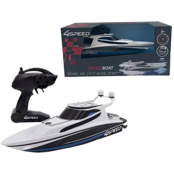 Fjärrstyrd båt - SILVERLIT - 4SPEED - Speed Boat - 8 km/h - 34 cm - vit och svart - från 8 år
