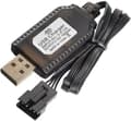 Miniatyrbillede 2 af 5: 4x USB-oplader til 7.4V 2S LiPo SM-4P – Tilbehør til fjernstyret legetøj batterioplader