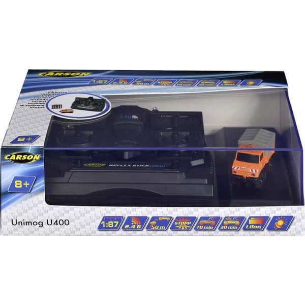 Auto RC 1:87 Carson Modellsport MB Unimog U400 Kommunal 504125 Elektriskt Utryckningsfordon 1 st (s)