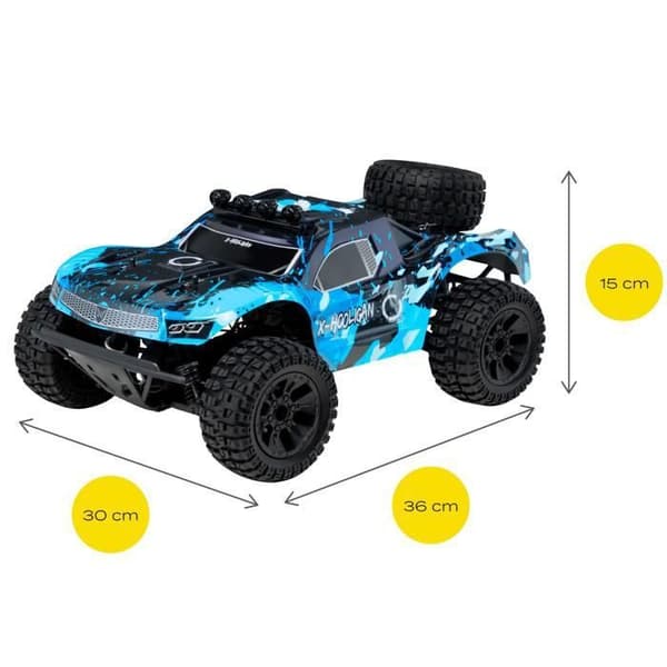 OVERMAX Huoligan Large Speedy Remote Control Car, skala 1:10, 50 km/h hastighet, 100 meters räckvidd, 4x4 Drive, 40min