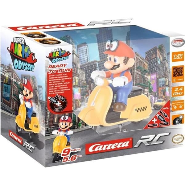 Skoter Super Mario Odyssey (TM) - Mario - Radiostyrd 2,4Ghz - Carrera