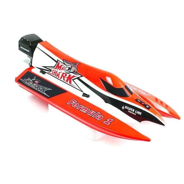 Motoriserad RC-båt för nybörjare - AMEWI - F1 Mad Shark V2 - Borstlös - Utomhus - Vit