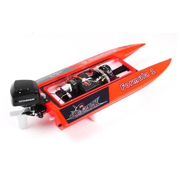 Motoriserad RC-båt för nybörjare - AMEWI - F1 Mad Shark V2 - Borstlös - Utomhus - Vit