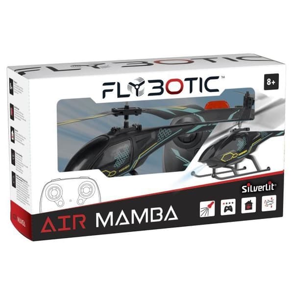 AIR MAMBA fjärrstyrd helikopter - FLYBOTIC - Infraröd teknik - 2 kanaler - Svart och blå