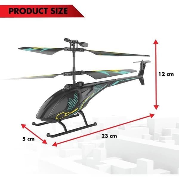 AIR MAMBA fjärrstyrd helikopter - FLYBOTIC - Infraröd teknik - 2 kanaler - Svart och blå