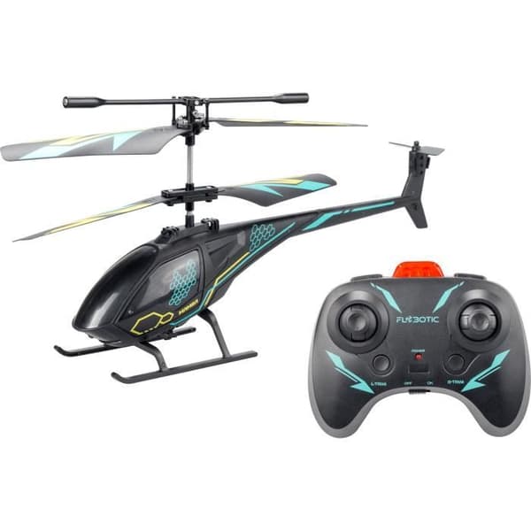 AIR MAMBA fjärrstyrd helikopter - FLYBOTIC - Infraröd teknik - 2 kanaler - Svart och blå