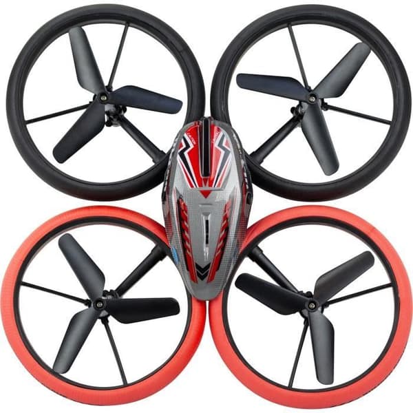 Fjärrstyrd drönare - FLYBOTIC - Bumper Drone Bed - 17 cm - röd och svart - från 8 år
