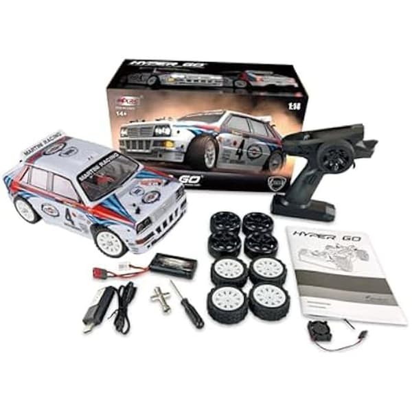 Fjärrstyrd bil - AMEWI - Lancia Delta HF Integrale - 4WD - 1:14 - Vit