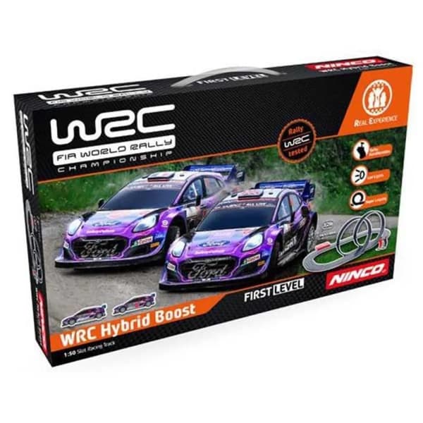 Kretsen Slot - Ninco - WRC Hybrid Boost - Skala 1/50 - 320 cm - 2 Ford Puma Hybrider