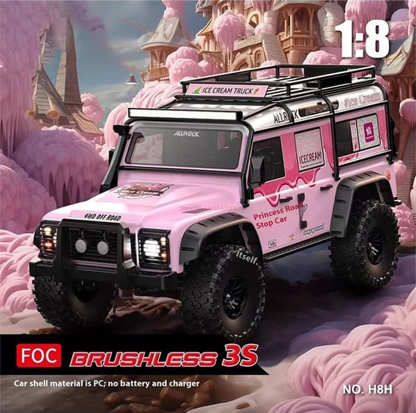 Allrock H8H Børsteløs 1:8 Crawler 4WD Pink