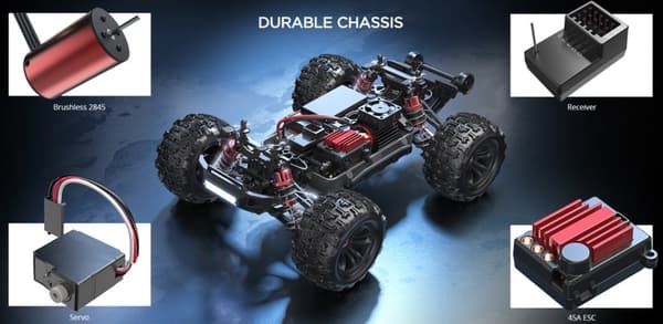 MJX HyperGo Brushless 1/16 4WD Monstertruck Pink