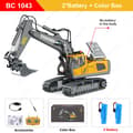 Miniatyrbillede 2 af 2: Fjernstyret gravemaskine, 2 lithiumbatterier inkluderet, 9-kanals kontrol,11ch-excavator-2b
