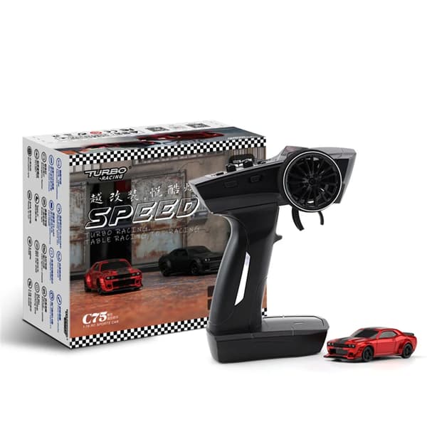 Mini Drift RC-auto, 1/76 mittakaava, 7 km/h maksimi nopeus,Punainen