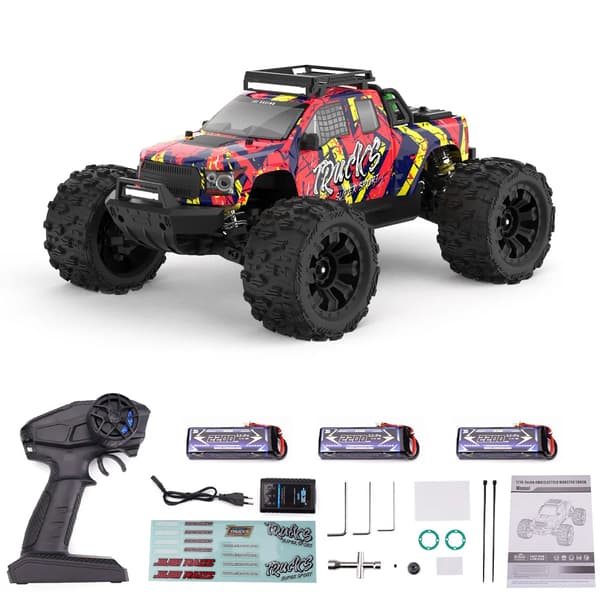RC Racing Bil, 1/14 Skala, 4WD, 80 km/t,PT14R 3B rød