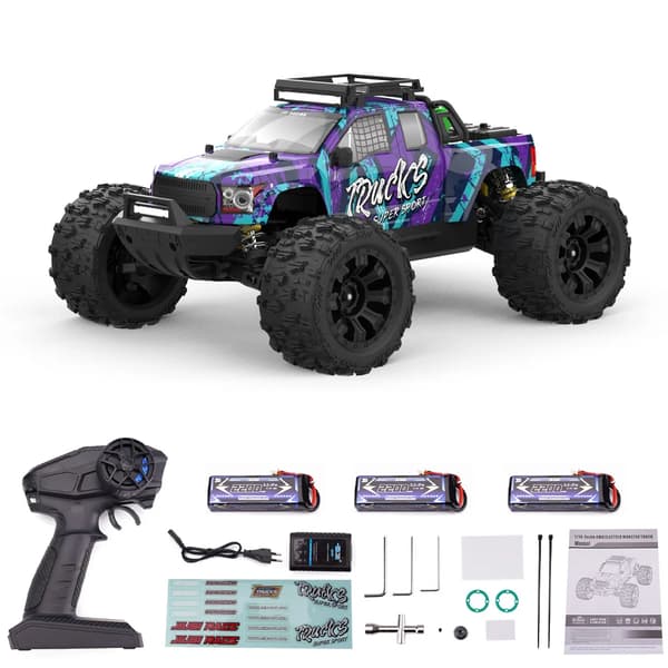 RC Racing Bil, 1/14 Skala, 4WD, 80 km/t,PT14R 3B Blå