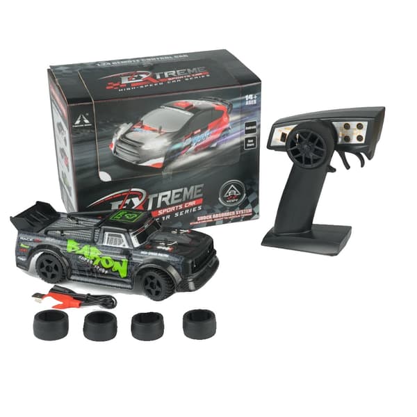 RC Drift -auto, 1/24 mittakaava, 20 km/h nopeus,2411 Vihreä