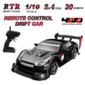 Miniatyrbillede 2 af 2: Fjernbetjent Driftbil, 4WD, 30 km/t Hastighed,sort