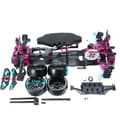 Miniatyrbillede 1 af 2: Drift Bil Ramme Kit, Legering & CF Chassis, Bælte Drift,til MR-Pink