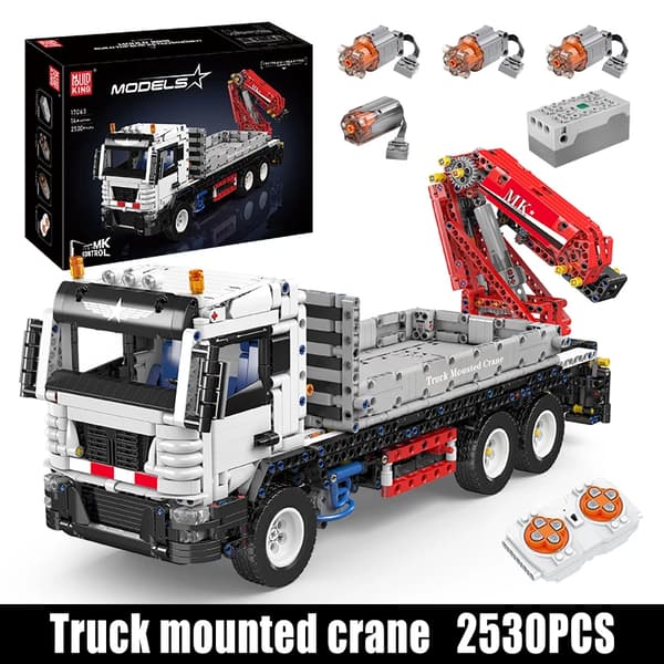Fjernbetjent Truckmonteret Kran, 2530 Stykker, Unisex Design,original boks emballage