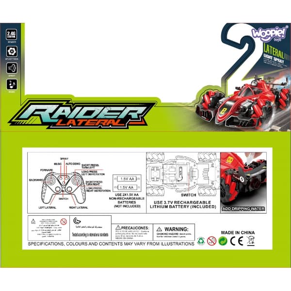 WOOPIE Fjernbetjening Stunt Car RAIDER – Røgeffekt