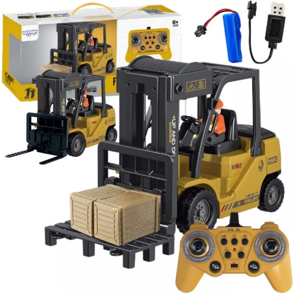 WOOPIE fjernstyret gaffeltruck 2-i-1 RC-kran - skala 1:24