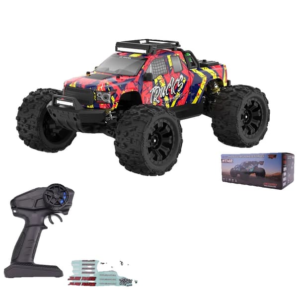 RC Bil, 80 km/t Hastighed, 1/14 Skala, 4 Kanaler,PT14R Rød 2B