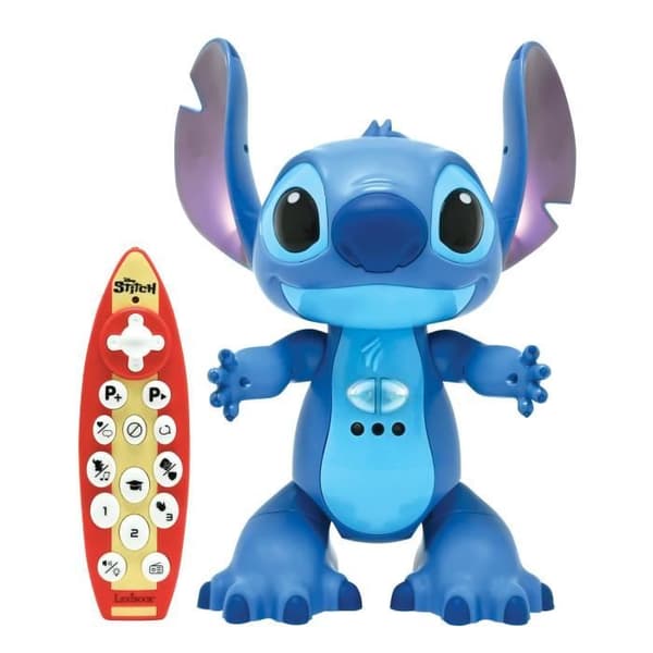 Lexibook - Tvåspråkig och interaktiv fjärrstyrd Stitch-robot, med Stitchs riktiga röst
