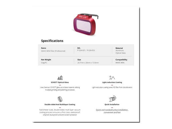 PGYTECH UV (Professional) - Filter - UV