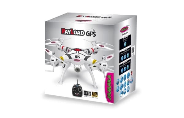 Jamara Payload GPS Altitude, 4 roottoria, 667 m/s, 0,35 kg, SD, 2700 mAh, Valkoinen