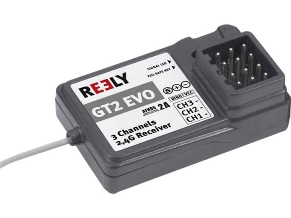 Reely GT2 EVO 3-kanavainen vastaanotin 2,4 GHz Liitinjärjestelmä JR