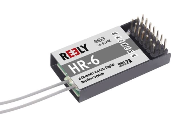 Reely HR-6 6-kanalig mottagare 2,4 GHz Anslutningssystem JR