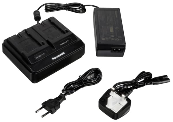 Panasonic AG-BRD50 - Batterilader + AC-strømadapter - 2 x batterier lader - 4000 mA