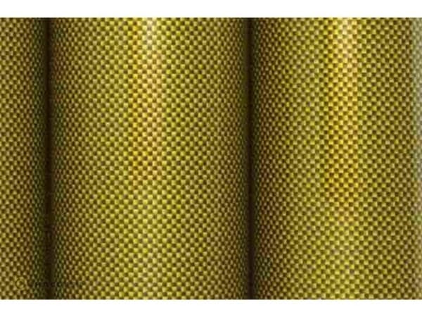 Oracover 421-036-002, Silitettävä muovikalvo, Kevlar, Musta, Keltainen