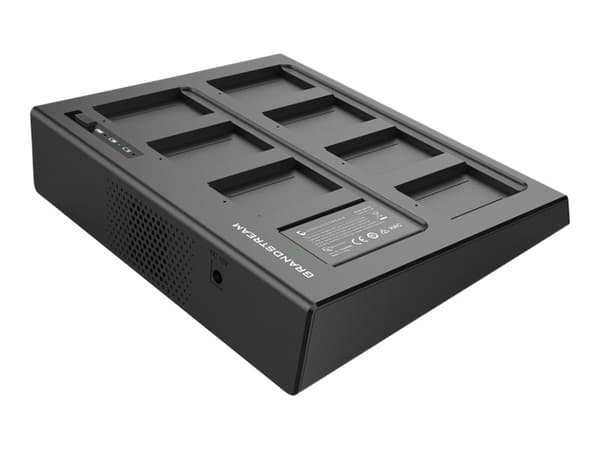 Grandstream GMC08 - Batterilader + AC-strømadapter - 8 x batterier lader - 24 watt - 1 A - 8 utgangskontakter - for P/N: WP820-BATT
