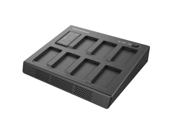 Grandstream GMC08 - Batterilader + AC-strømadapter - 8 x batterier lader - 24 watt - 1 A - 8 utgangskontakter - for P/N: WP820-BATT