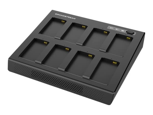 Grandstream GMC08 - Batterilader + AC-strømadapter - 8 x batterier lader - 24 watt - 1 A - 8 utgangskontakter - for P/N: WP820-BATT
