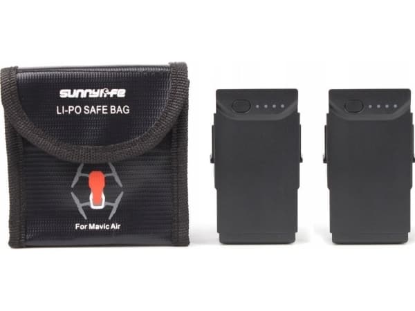 SunnyLife Carrying Case/Pouch For 2x Batteries For Dji Mavic Air/Fireproof