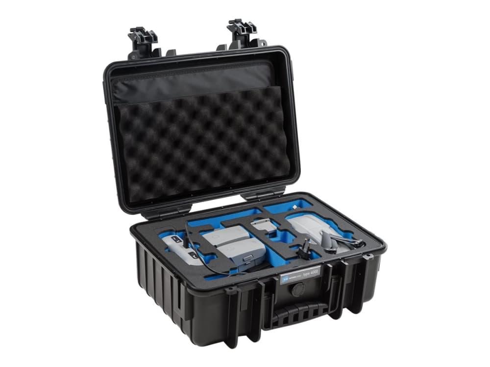 B&W outdoor.cases Type 4000 - Hårt fodral för drönare - polypropylen - svart - för DJI Mavic Air 2