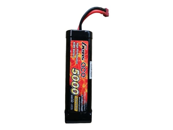 Gens ace B-5000-8.4V-NIMH-Flat-Pack-T, Batteri, Svart