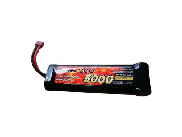 Gens ace B-5000-8.4V-NIMH-Flat-Pack-T, Batteri, Svart