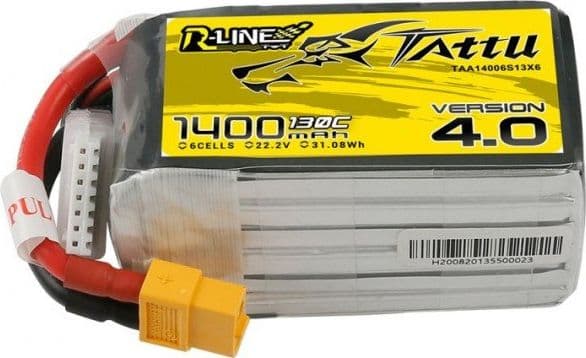 Batteri Tattu R-Line 4.0 1400mAh 22.2V 130C 6S1P XT60