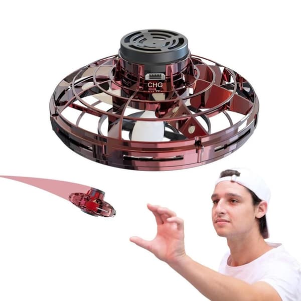 Effektfull Flygande Spinner Fidget Toy Drönare LED-Ljus