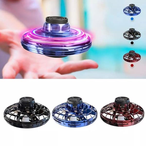 Effektfull Flygande Spinner Fidget Toy Drönare LED-Ljus