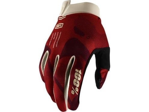 100% Hansker 100% ITRACK Hanske rød størrelse. XXL (håndlengde 209-216 mm) (NYHET)